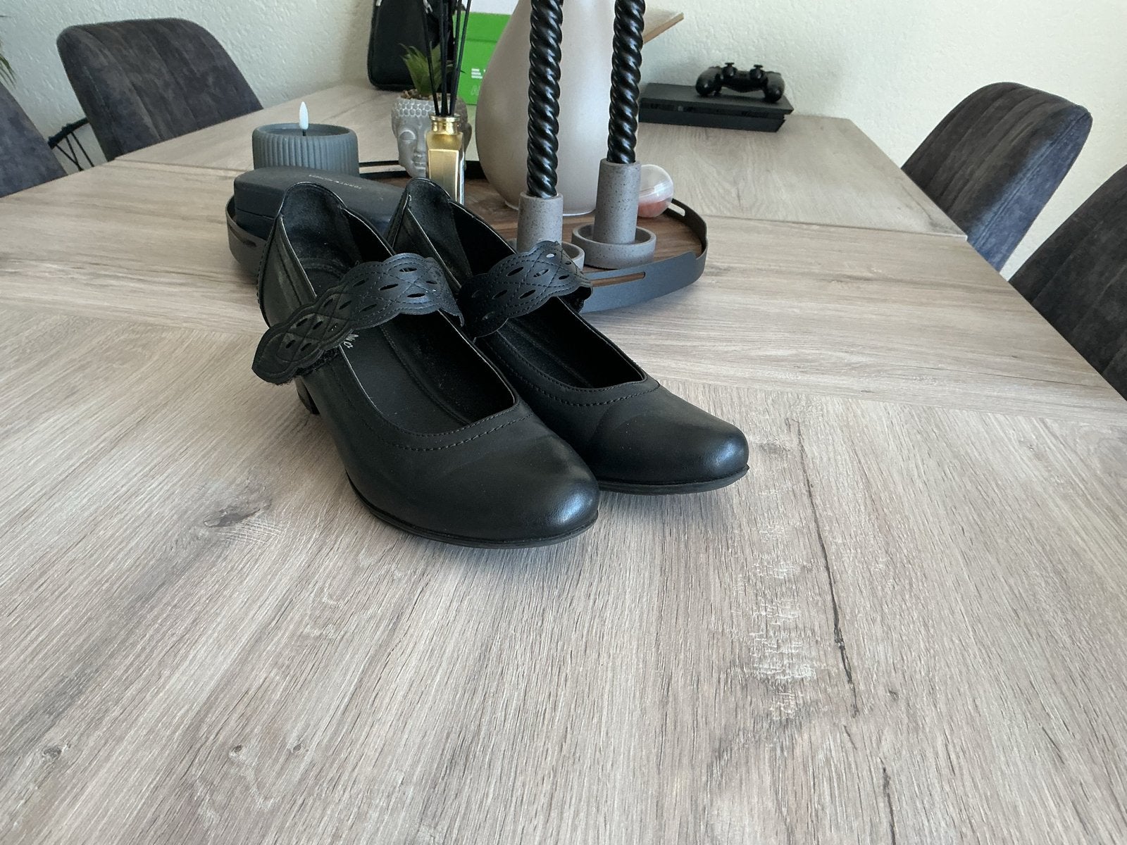 Zwarte Ladyflex schoenen met bandje - Maat 41, Schoenen met lage hakken, Zwart, Ophalen of Verzenden, Gedragen