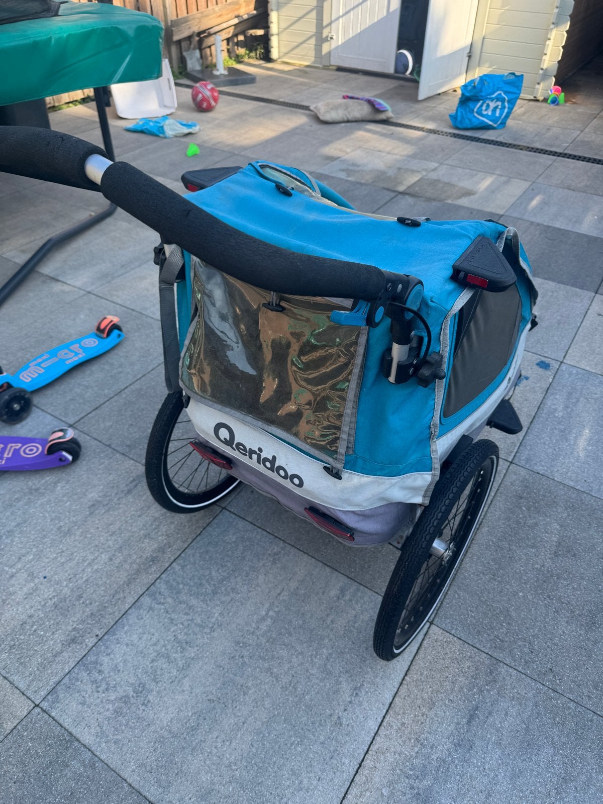 Qeridoo Sportrex 1 Kinderkar - Blauw/Grijs, Ophalen of Verzenden, Gebruikt, Kinderkar, 20 tot 40 kg