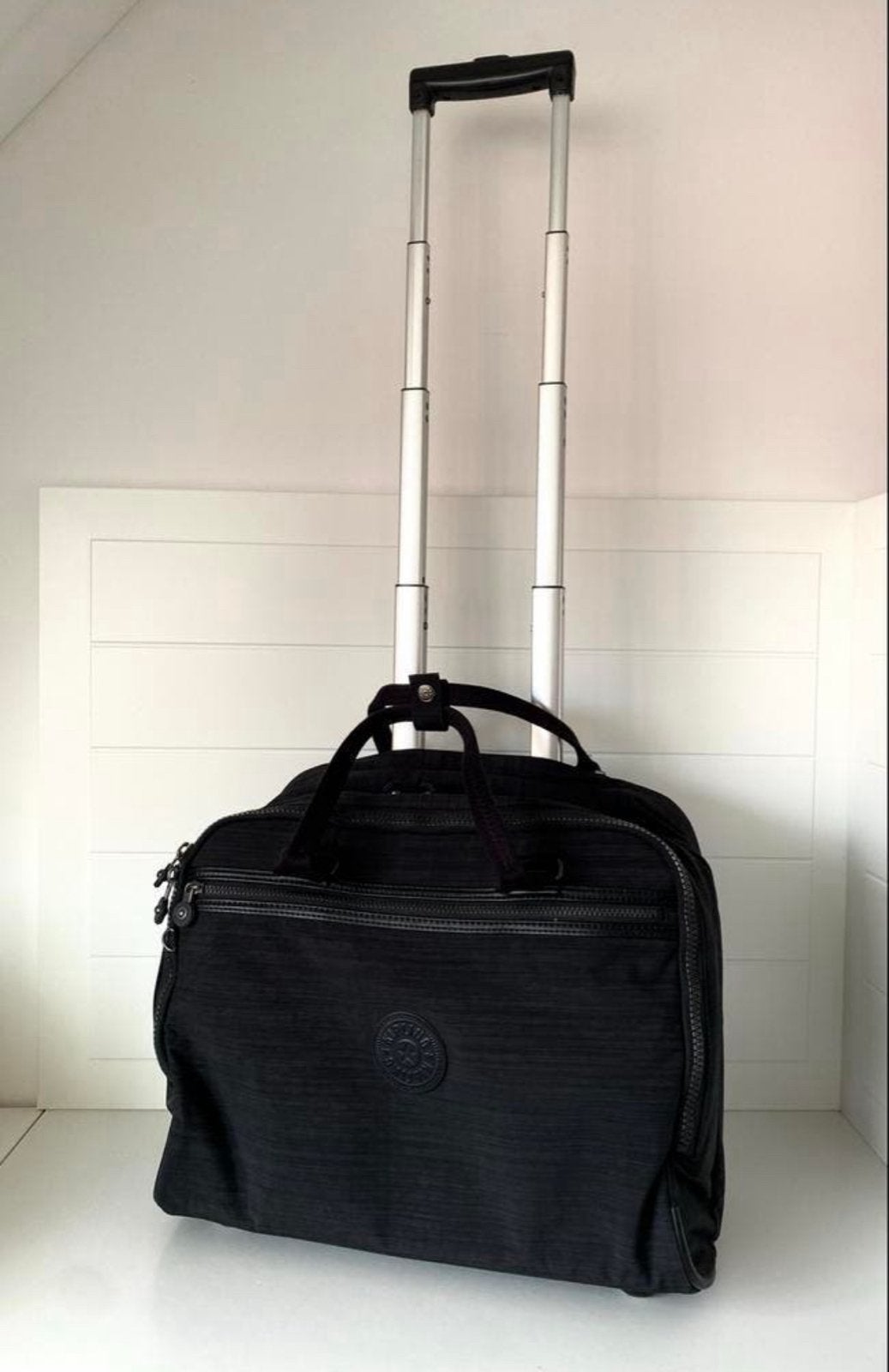 Kipling reistas/laptoptas met wieltjes en uitschuifbare hand, 40 tot 60 cm, 20 tot 30 cm, Zwart, Ophalen of Verzenden