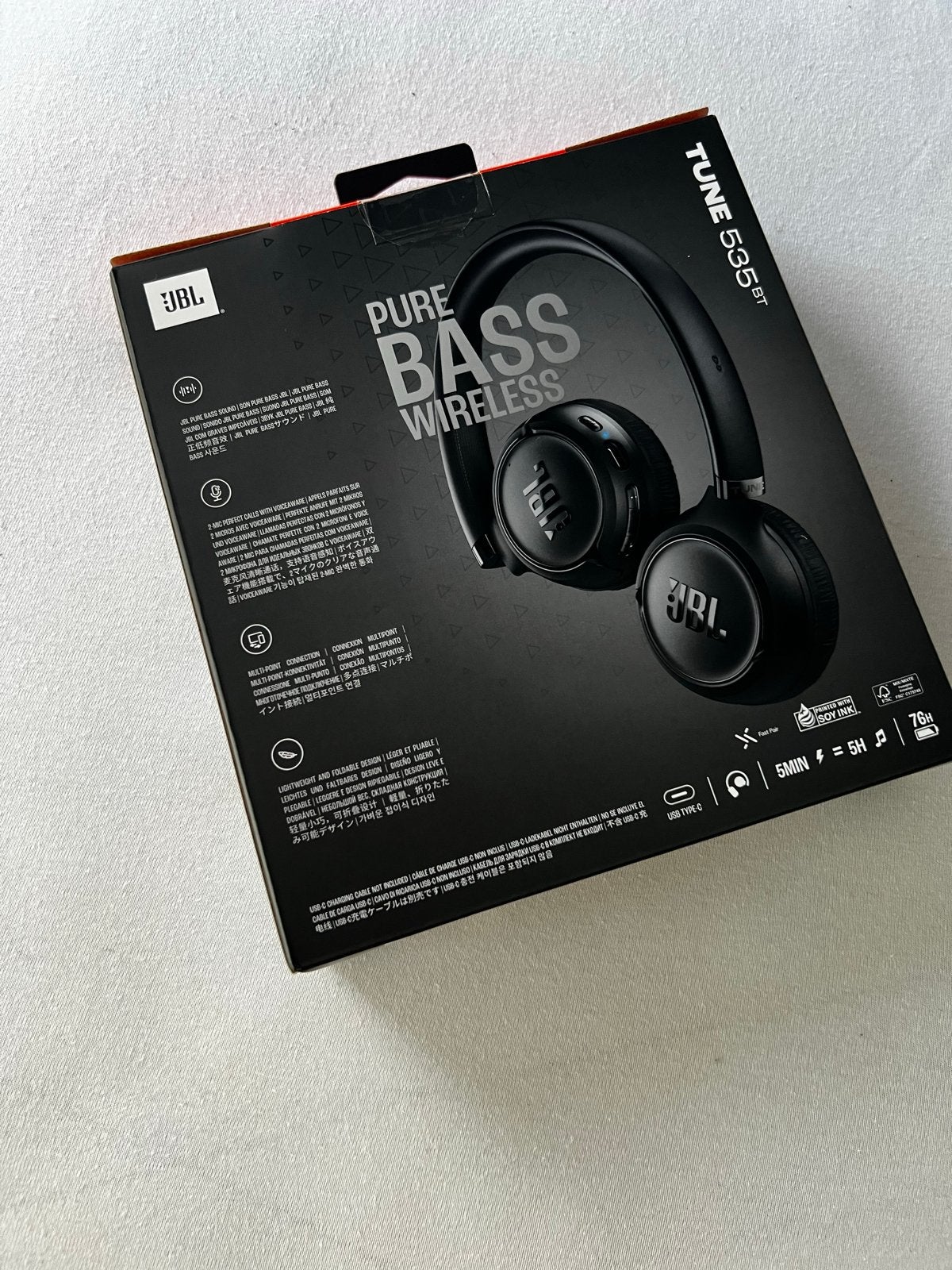 JBL Tune 535BT Draadloze Koptelefoon Nieuw!