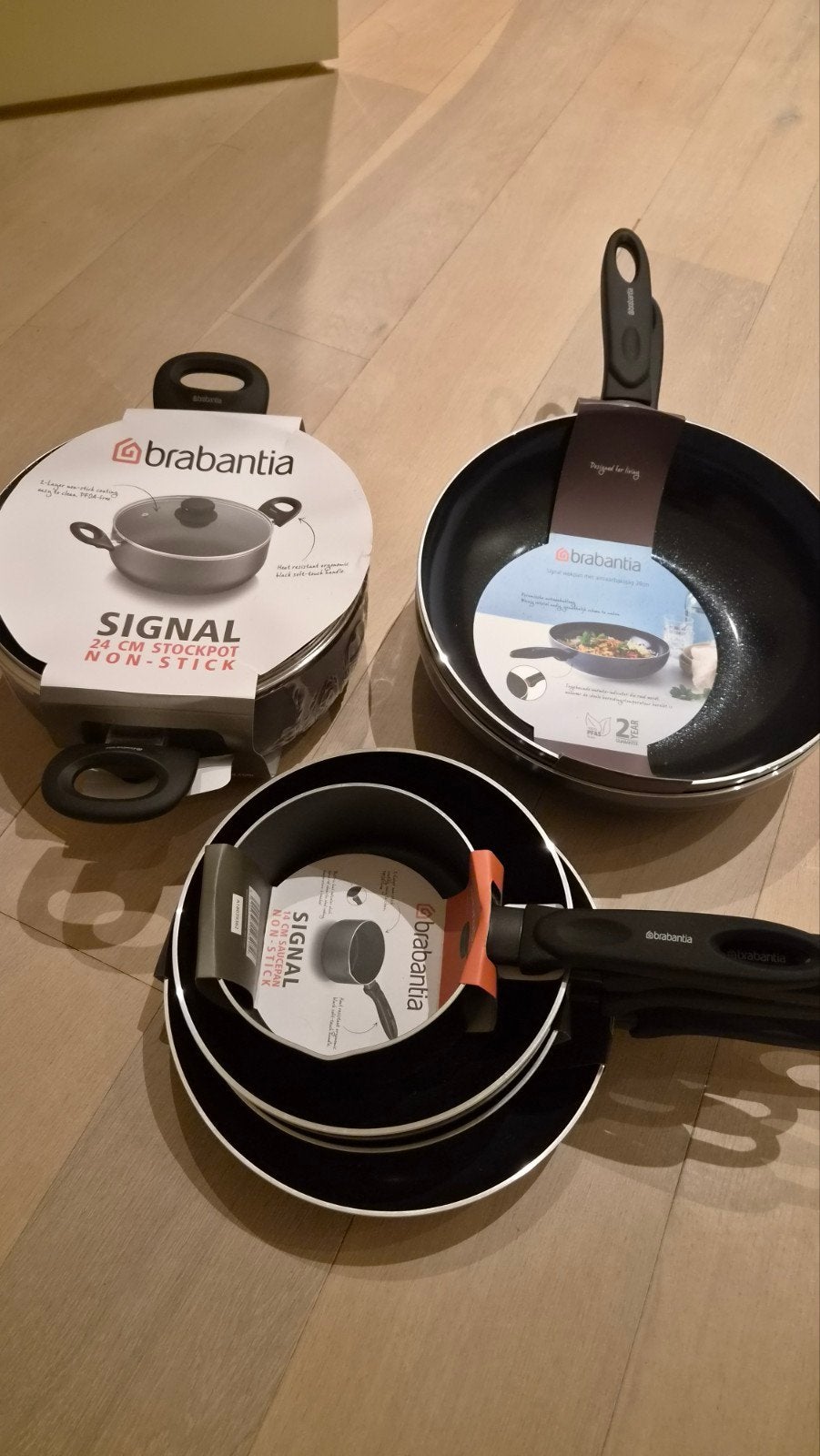 Brabantia pannenset nieuw! 8 delig, Huis en Inrichting, Ophalen, Nieuw, Rvs, Pannenset