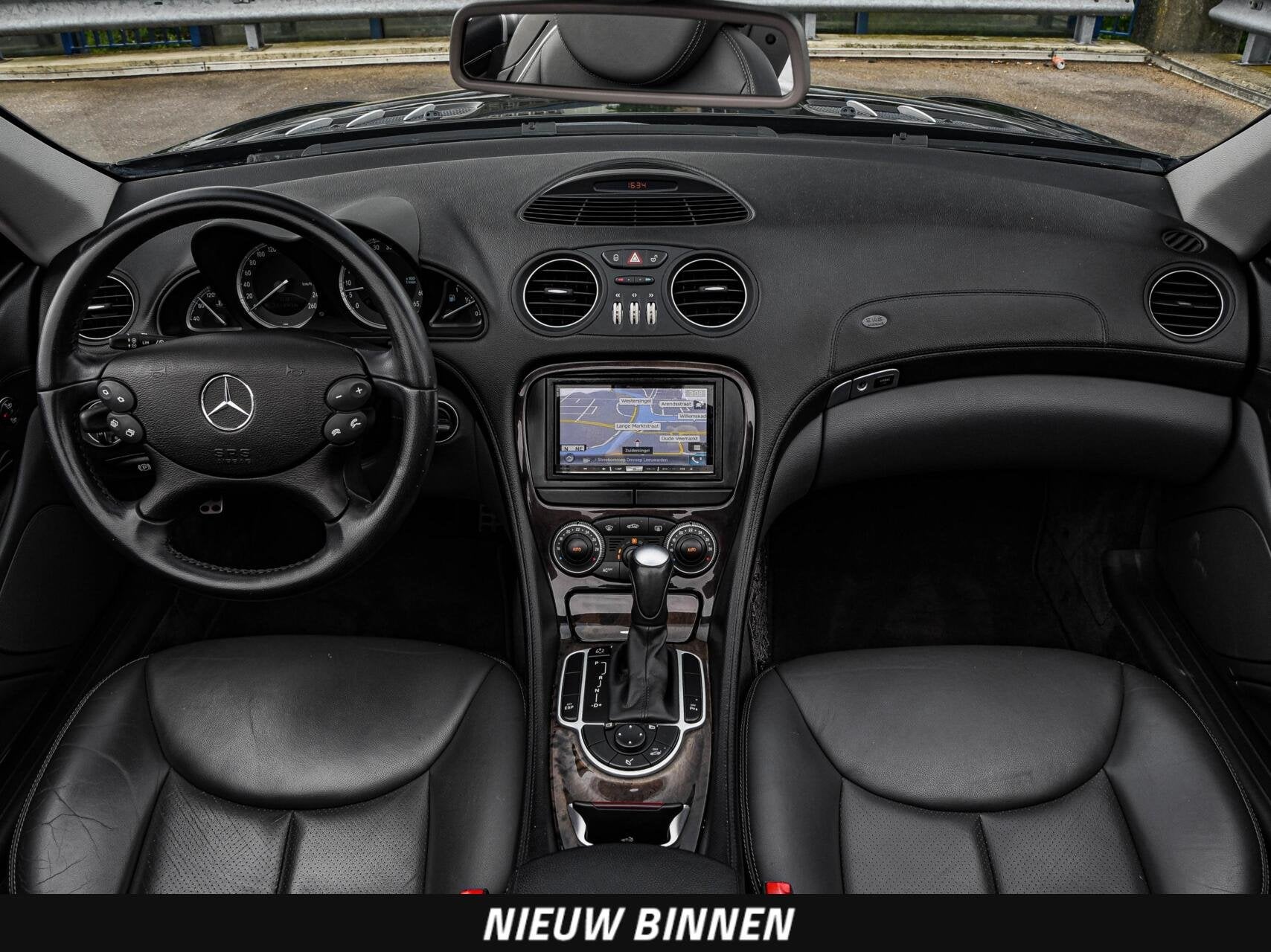 Mercedes-Benz SL-klasse 350 Xenon Leder Memory Stoelverwarmi, Auto's, Mercedes-Benz, Automaat, Achterwielaandrijving, Zwart, Cabriolet