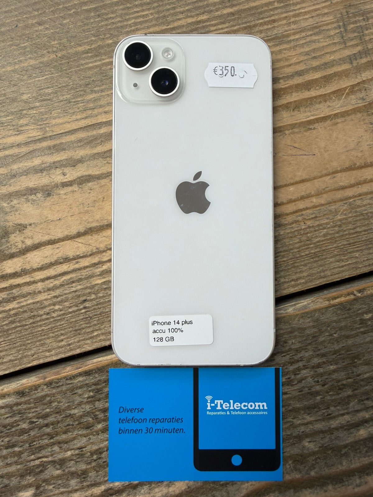 Iphone 14 plus white 128 GB met garantie 100%, Ophalen of Verzenden, Zo goed als nieuw, Overige typen