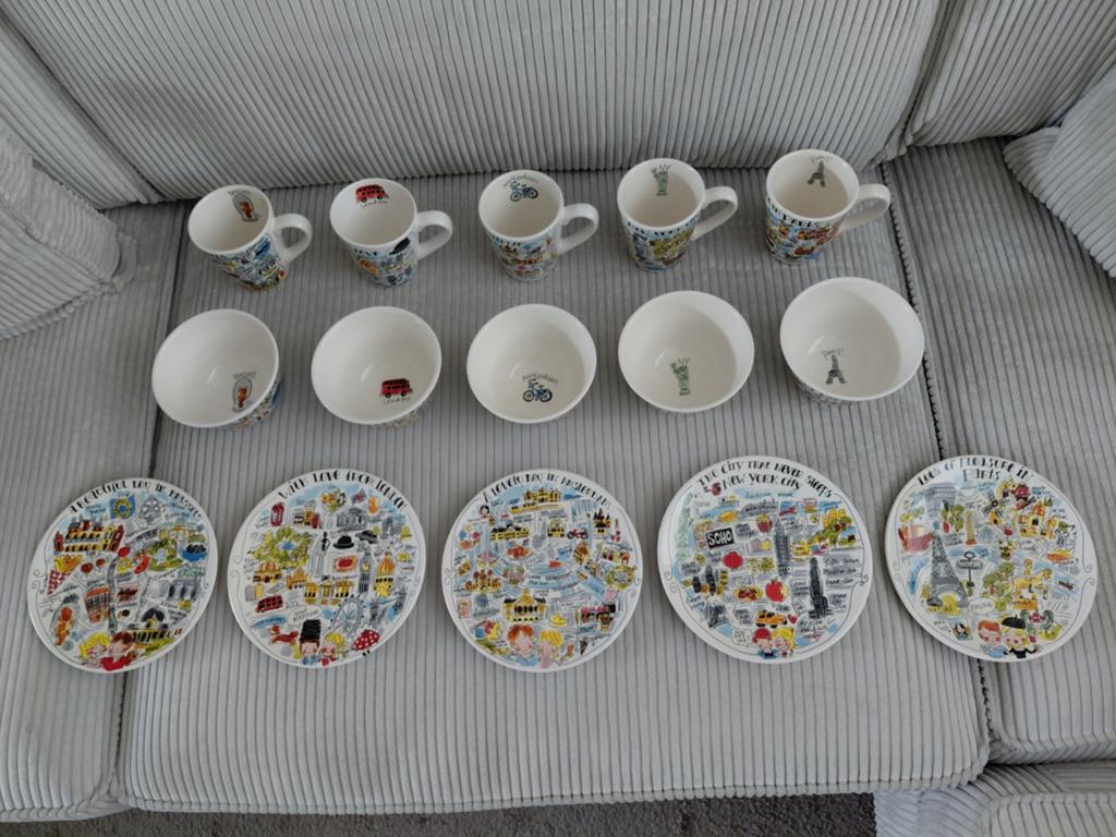 Blond Amsterdam Servies City Collectie - Diverse Steden, Huis en Inrichting, Ophalen, Blond Amsterdam, Zo goed als nieuw, Aardewerk