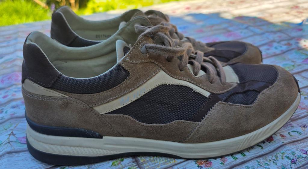 Van Lier Sneakers Maat 47 - Bruin/Beige ZGAN, Kleding | Heren, Schoenen, Ophalen of Verzenden, Zo goed als nieuw, Bruin