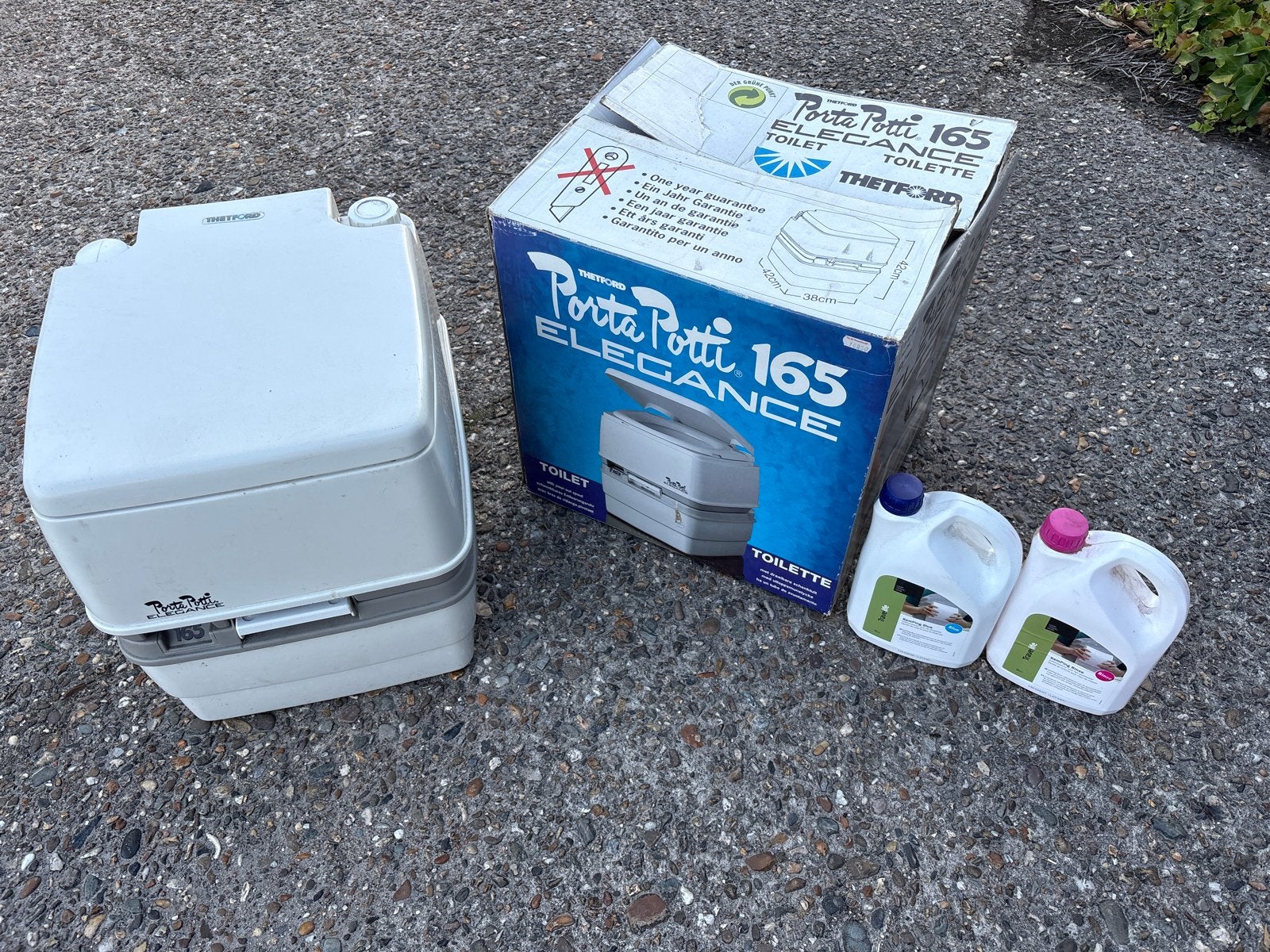 Thetford Porta Potti Elegance 165 + restje vloeistoffen, Ophalen, Gebruikt
