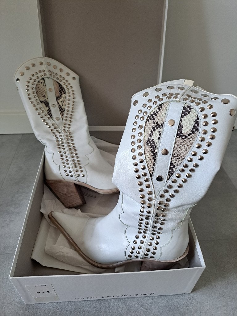 DAMES LAARSJES KORT COUNTRY STYLE, Kleding | Dames, Schoenen, Ophalen, Wit, Lage of Enkellaarzen, Zo goed als nieuw