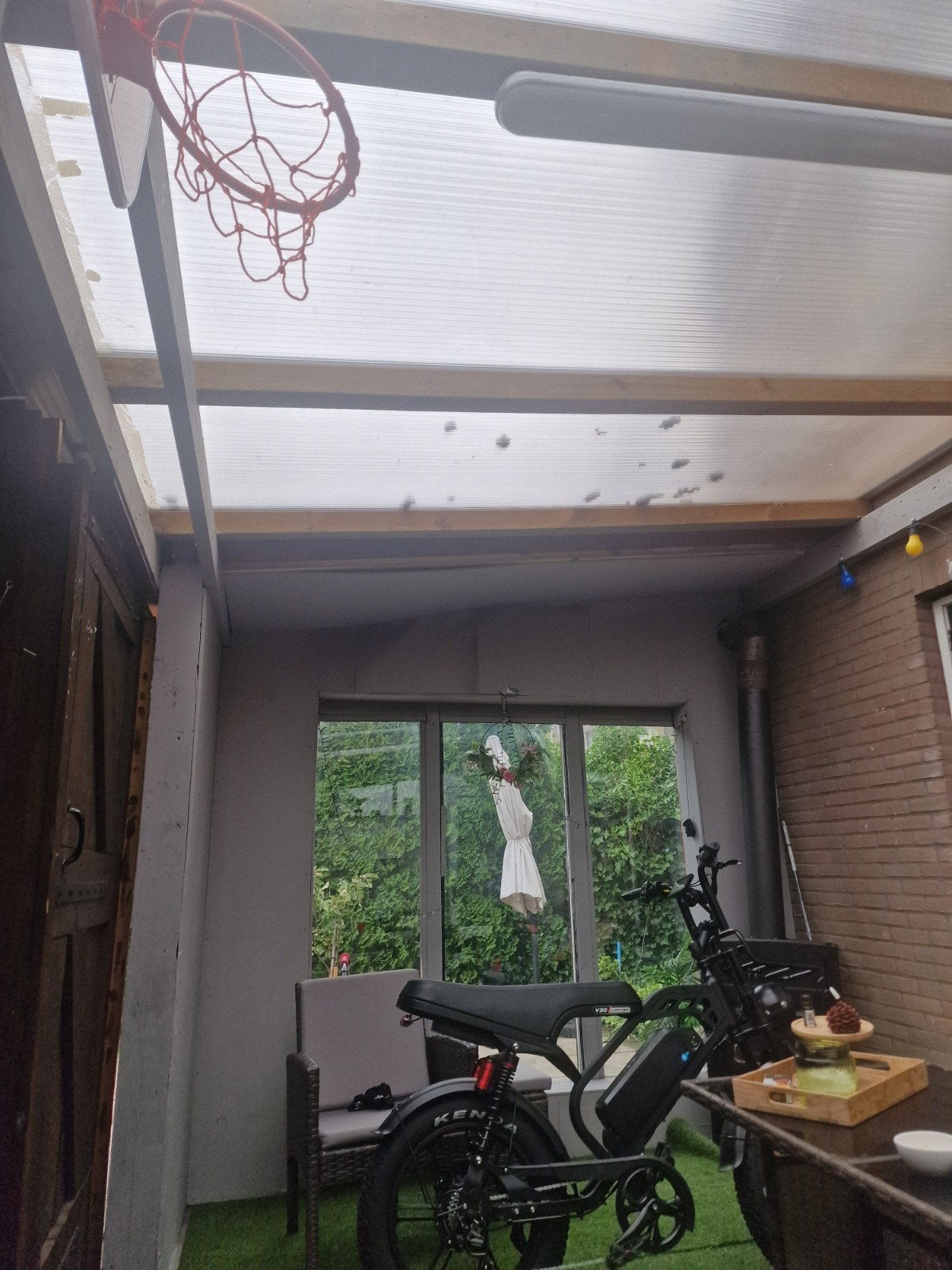 Complete overkapping voor terras of tuin, Ophalen