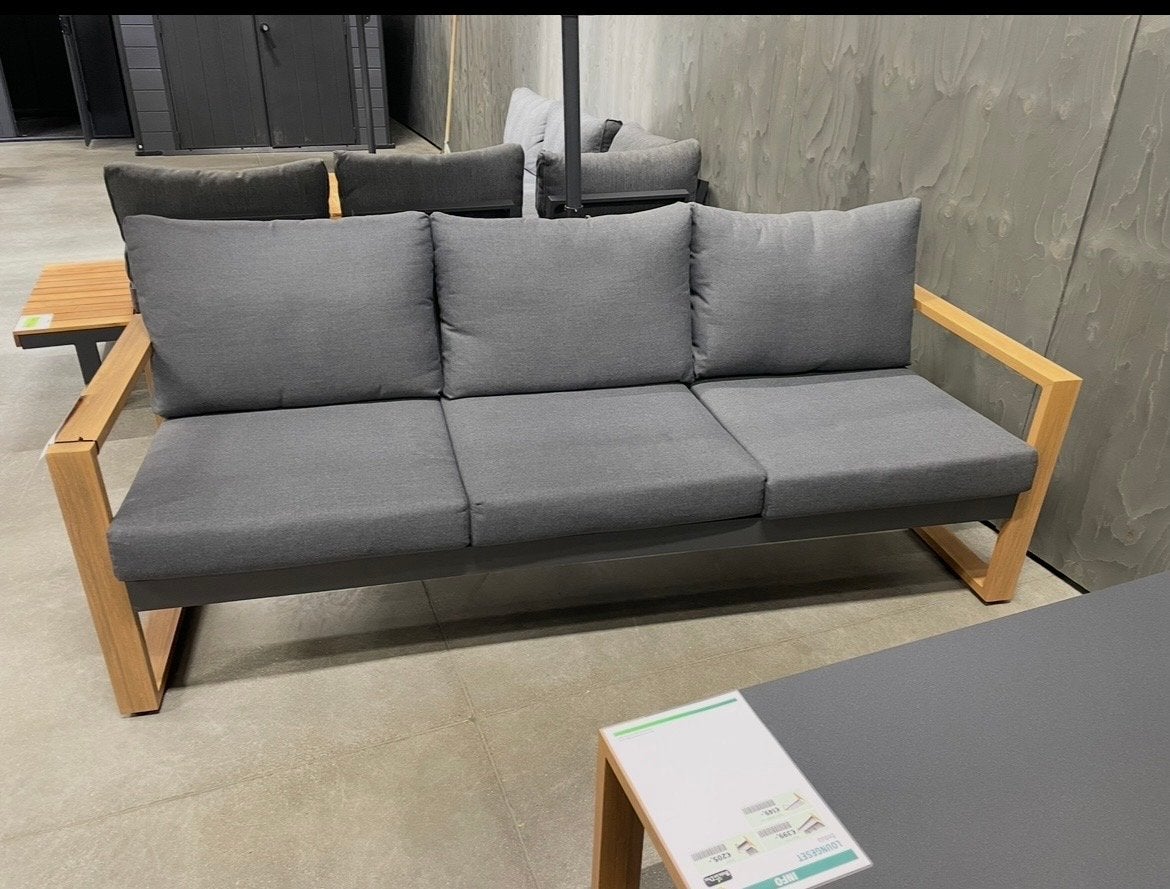Nieuwstaat 3-zits loungebank, Tuin en Terras, Tuinsets en Loungesets, Overige materialen, 3 zitplaatsen, Ophalen of Verzenden