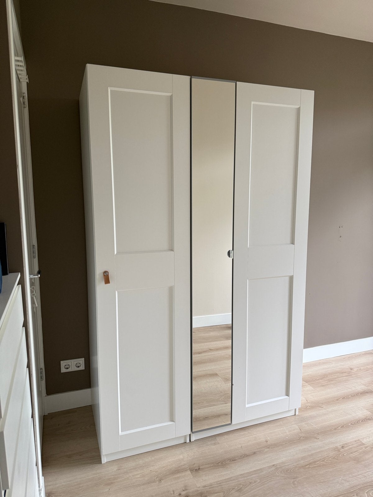 IKEA PAX Kast 50+75x201 cm met GRIMO en VIKEDAL deuren, Huis en Inrichting, Gebruikt, 100 tot 150 cm, 200 cm of meer, Ophalen of Verzenden