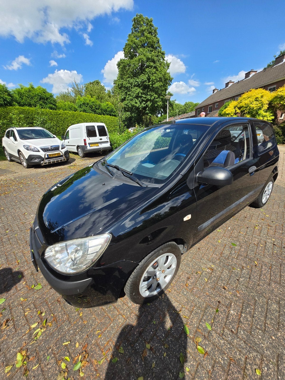 Hyundai Getz 1.1 3DRS 2009 Zwart, Auto's, Hyundai, Voorwielaandrijving, 31 €/maand, 4 cilinders, Zwart