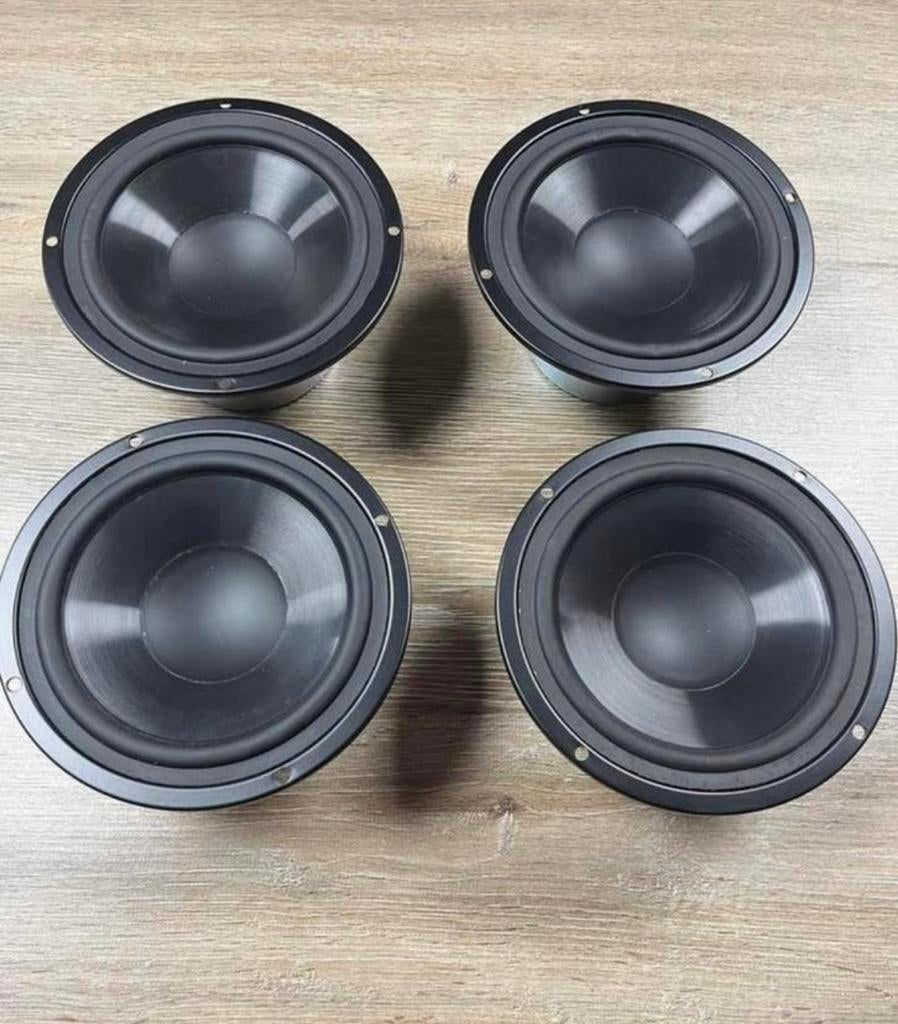 4 peerless woofers 17cm 110 watt, G, G, G, Nieuw