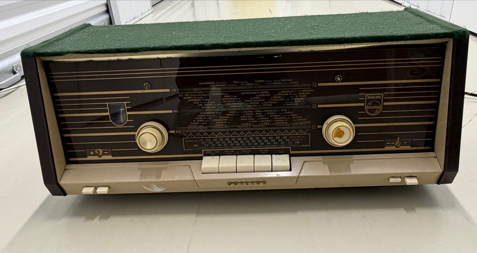 Vintage Philips B4X12A buizenradio - 1960/61, Audio, Tv en Foto, Ophalen, Gebruikt, Radio