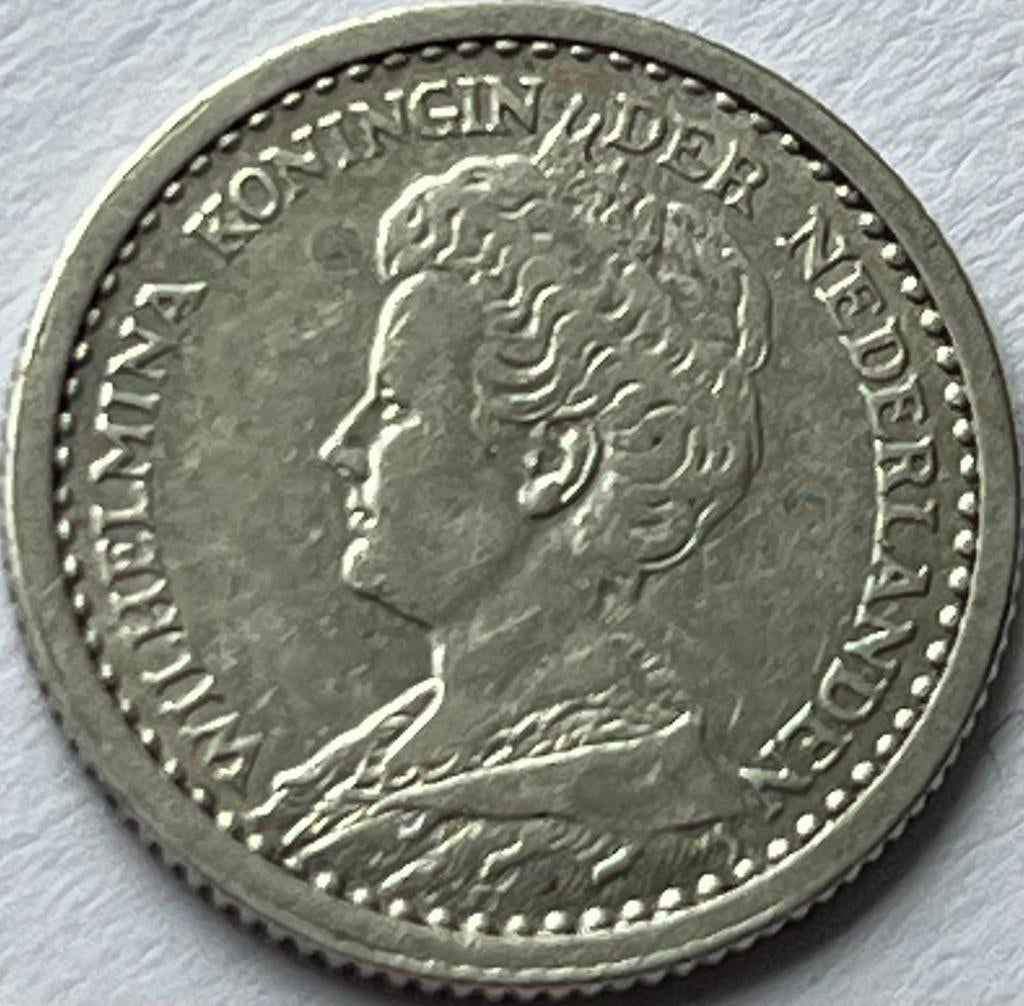 Heel mooi dubbeltje 1911, Postzegels en Munten, Munten | Nederland, Zilver, Ophalen of Verzenden, 10 cent, Koningin Wilhelmina