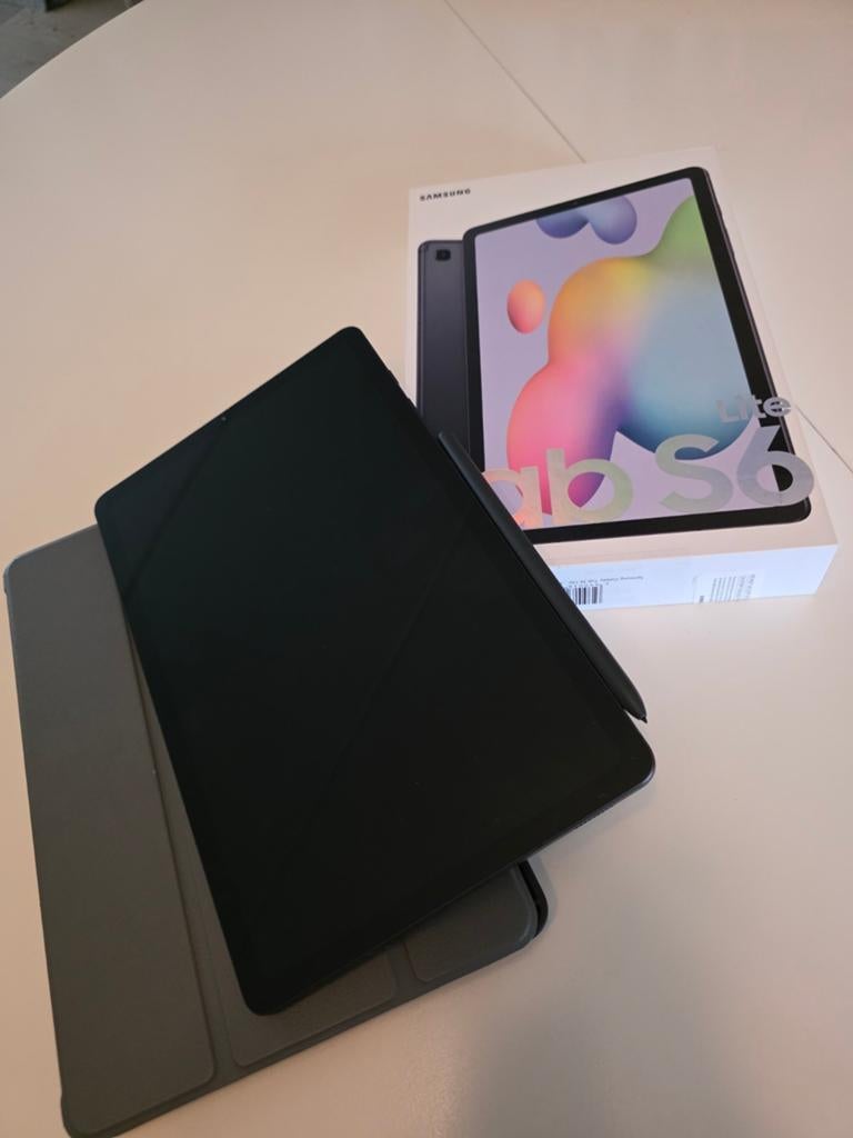 Samsung Galaxy Tab S6 Lite 64GB Grijs met hoes en S Pen, 10 inch, Ophalen of Verzenden, Zo goed als nieuw, Samsung