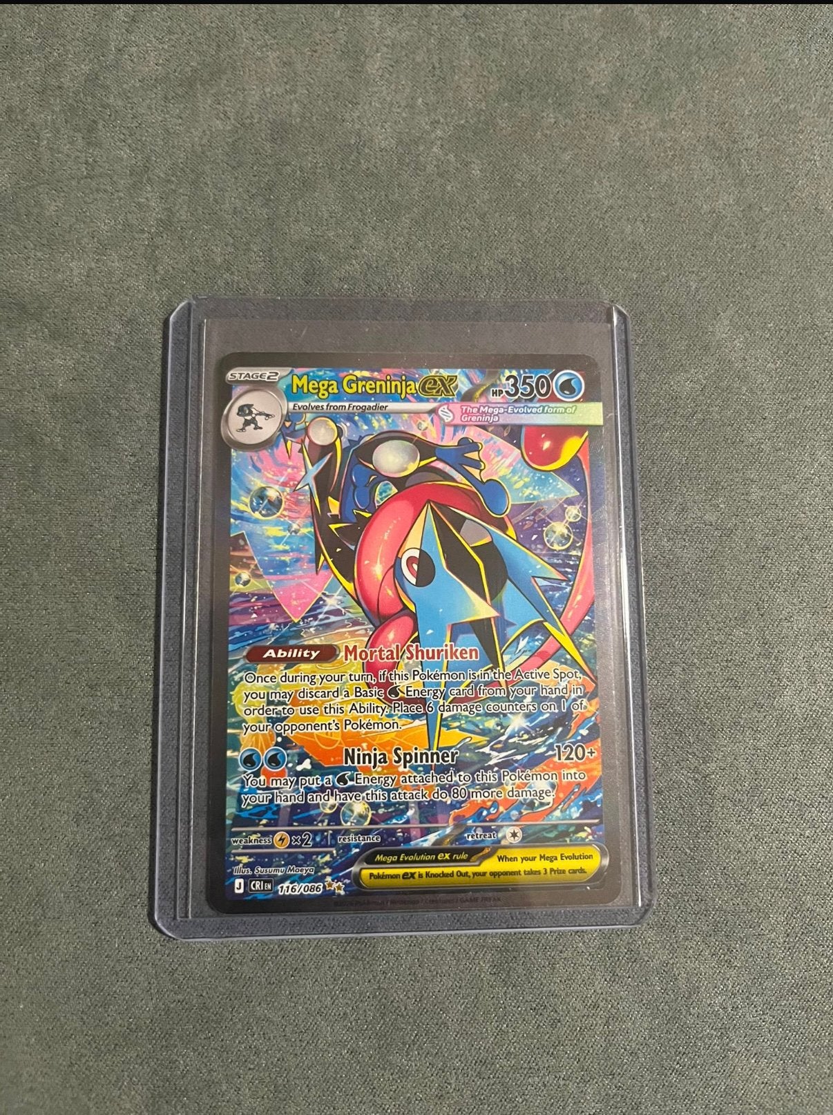 Mega Greninja EX 116/086 Pokémon kaart, Ophalen of Verzenden, Nieuw, Losse kaart