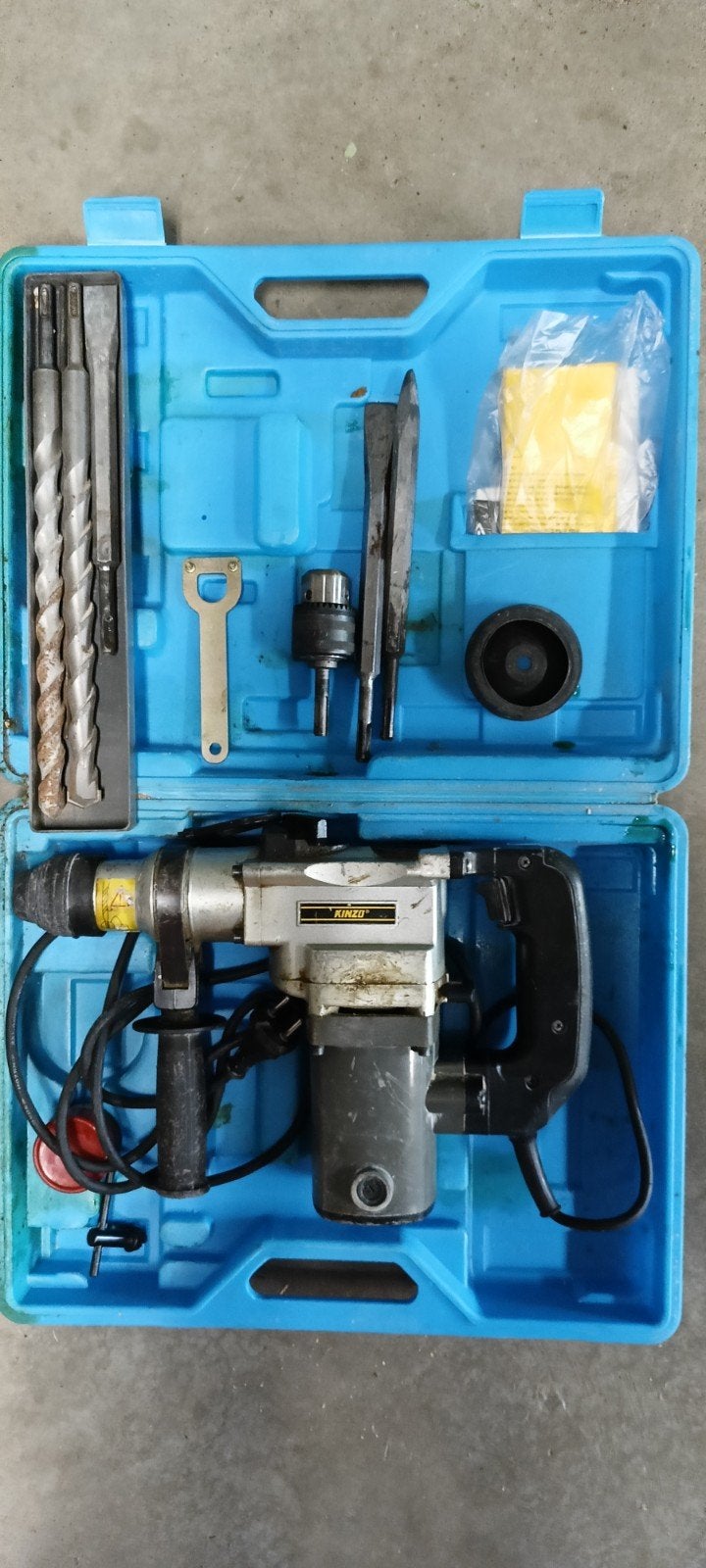 Boorhamer in koffer incl. boren en beitels, Ophalen, Gebruikt, Boor- en/of Breekhamer