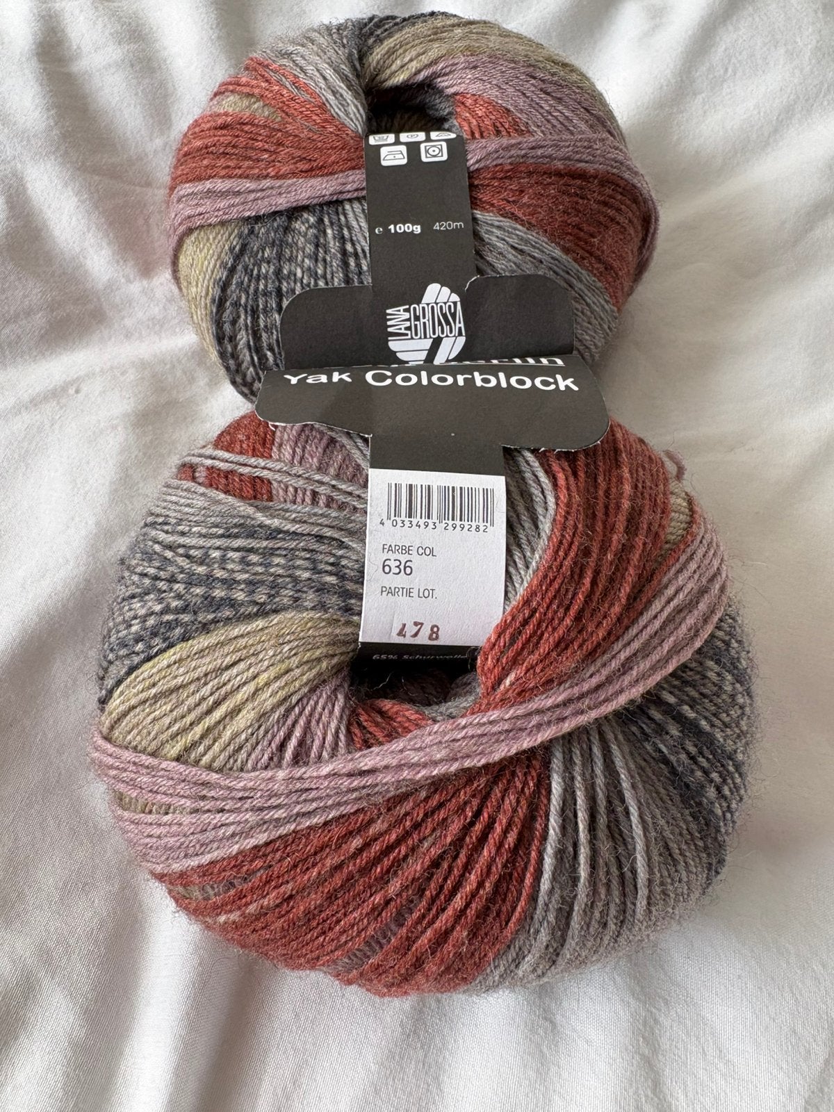 Twee bollen wol. Lana Grossa About Berlin yak Colorblock, Ophalen of Verzenden, Nieuw, Breien, Wol of Garen