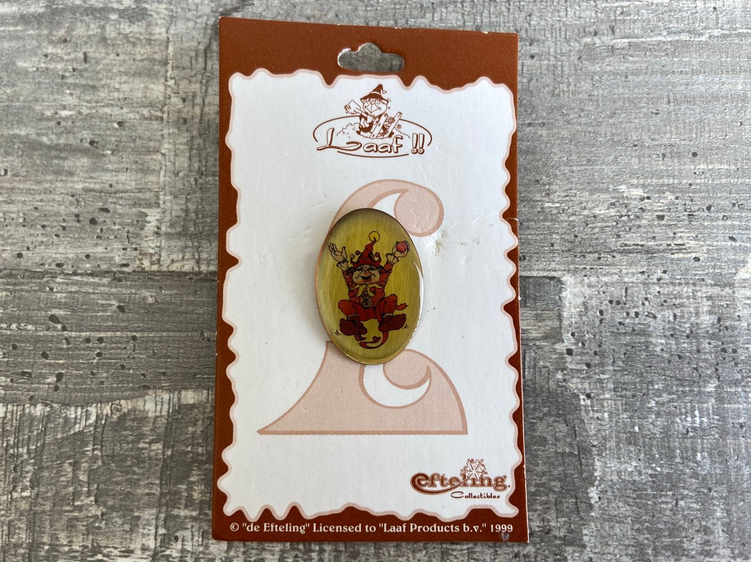 efteling pin platte laaf 1, Verzamelen, Ophalen of Verzenden, Zo goed als nieuw, Button of Speldje