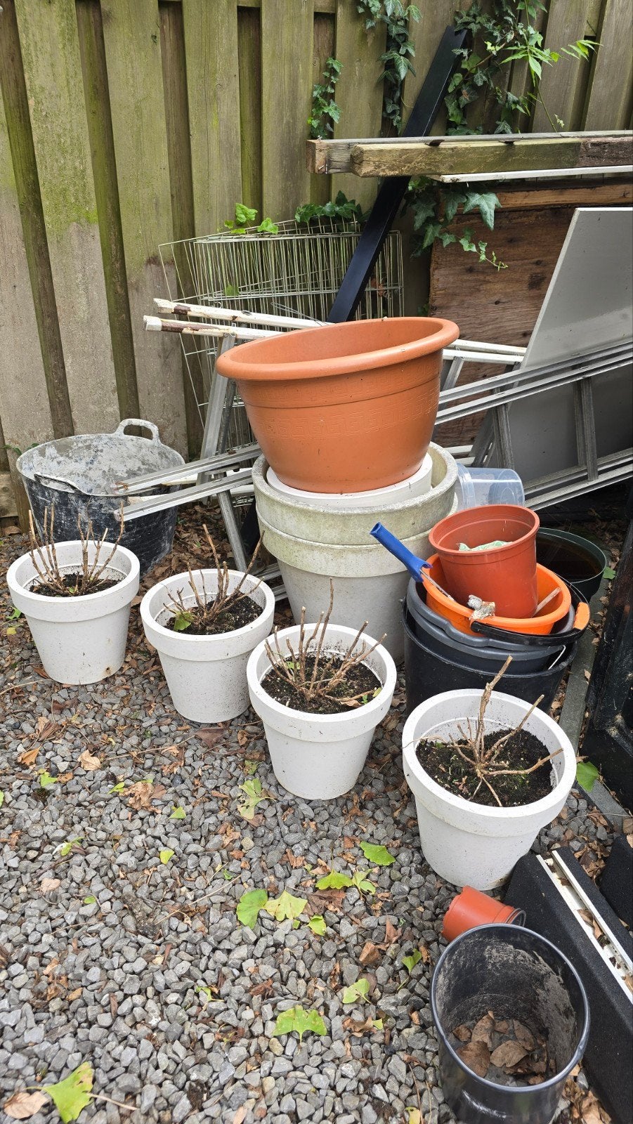 Gratis kunststof buitenpotten, Kunststof, Gebruikt, Rond, Minder dan 40 cm