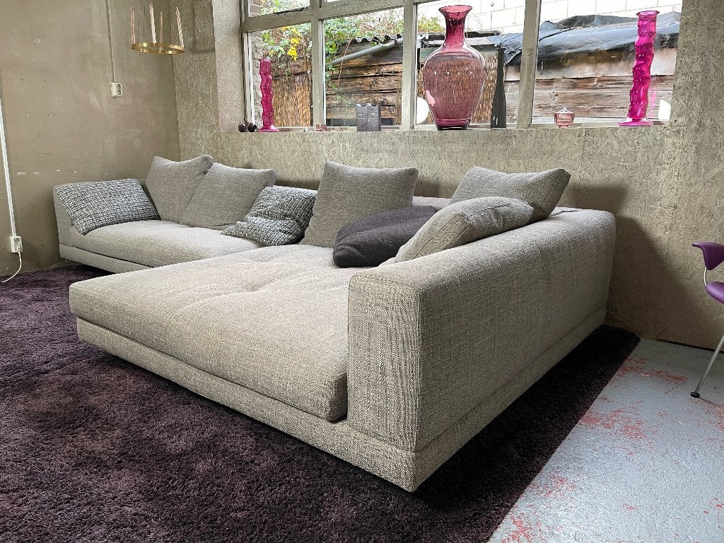 Minotti Connery – Grijs stof | Rodolfo Dordoni, Ophalen, Overige maten, Design, Hoekbank