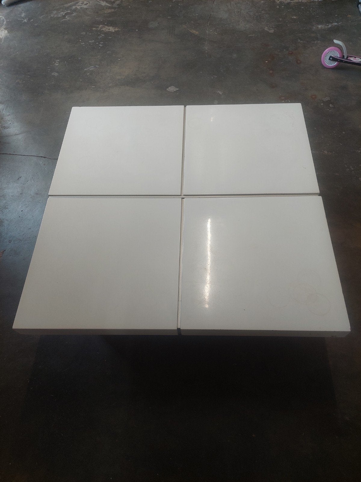 Salontafel 100x100 cm met opbergruimte, Ophalen, Overige materialen, Gebruikt, Vierkant