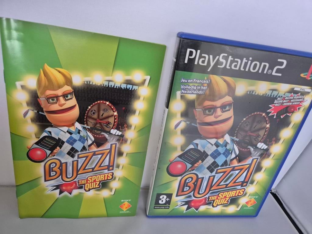 Buzz the Sports Quiz (Nederlandstalig) ps2, Ophalen of Verzenden, Zo goed als nieuw, Sport, 3 spelers of meer