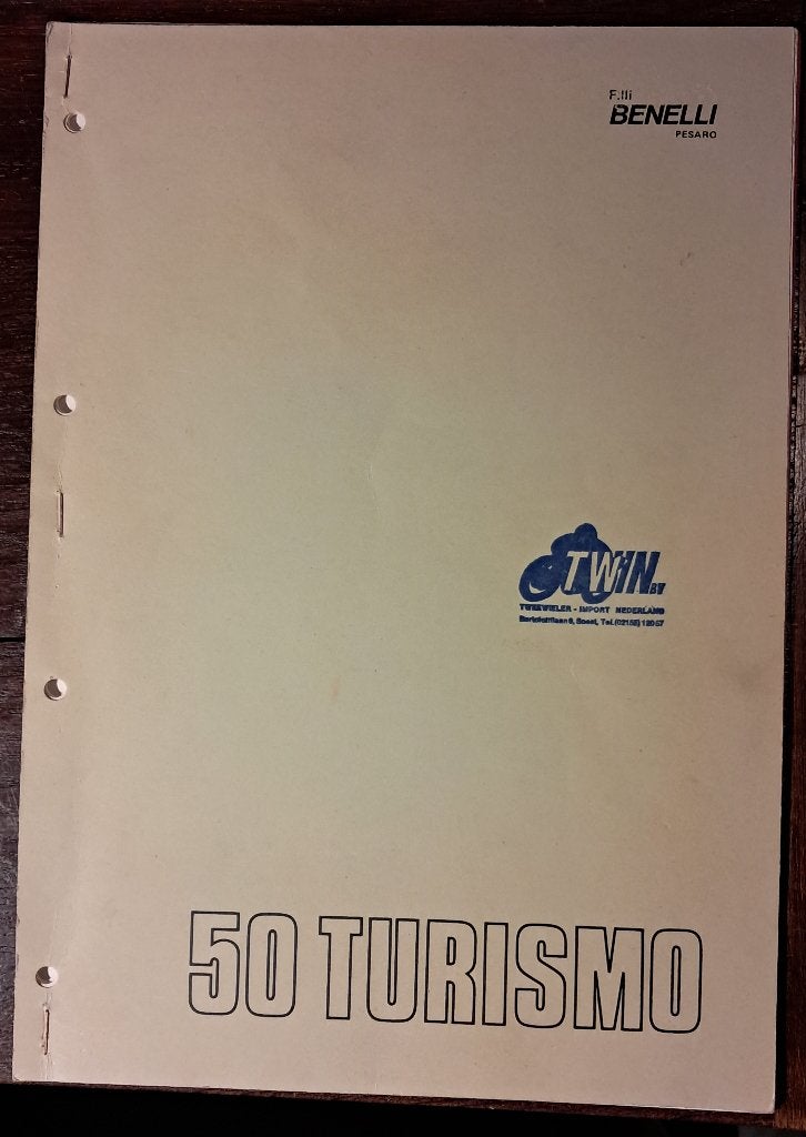 Benelli GTV50 Turismo onderdelenboek, Fietsen en Brommers, Ophalen of Verzenden, Zo goed als nieuw
