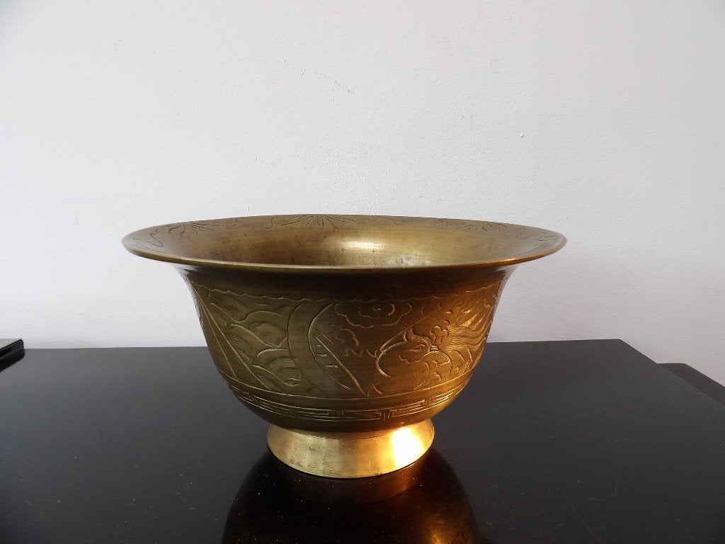 Chinese Art Deco Waskom messing, Ophalen of Verzenden, Koper