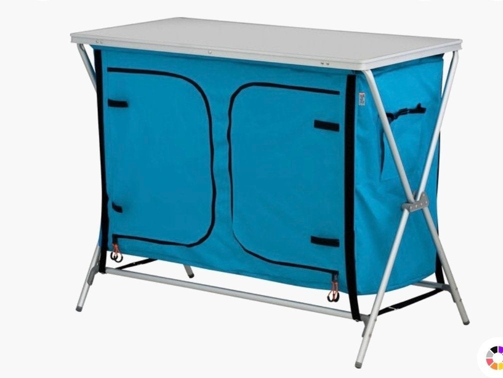 Eurotrail Campingkast Bonaire - Azuurblauw, Ophalen