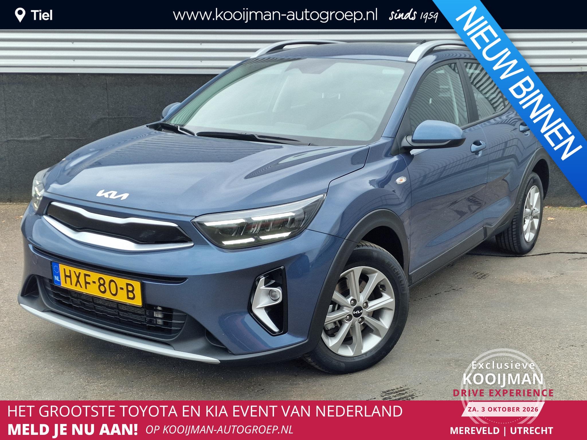 Kia Stonic 1.0 T-GDi MHEV DynamicLine NL-auto, Parkeersensor, Auto's, Voorwielaandrijving, Euro 6, Blauw, Origineel Nederlands