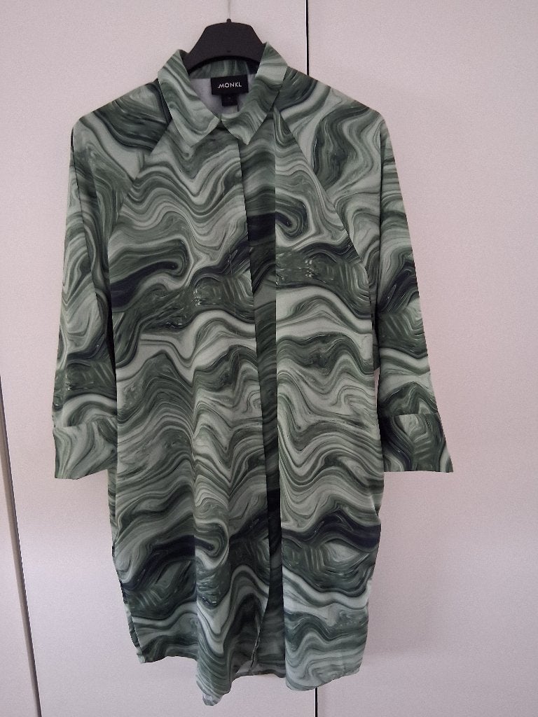 Monki groene tuniek met print mt.M, Kleding | Dames, Zo goed als nieuw, Monki, Groen, Ophalen