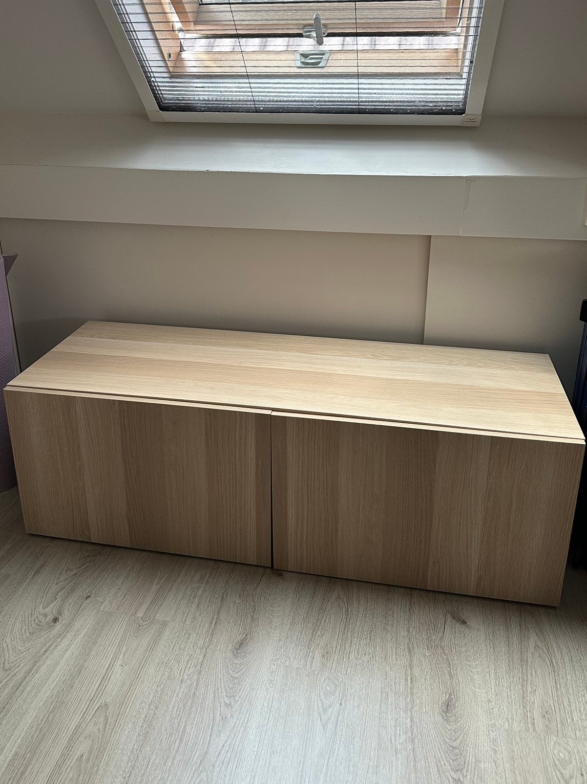 Ikea Besta Kast Wit Gelazuurd Eikeneffect Lappviken 120 cm, Ophalen, Gebruikt, 100 tot 150 cm, Minder dan 100 cm