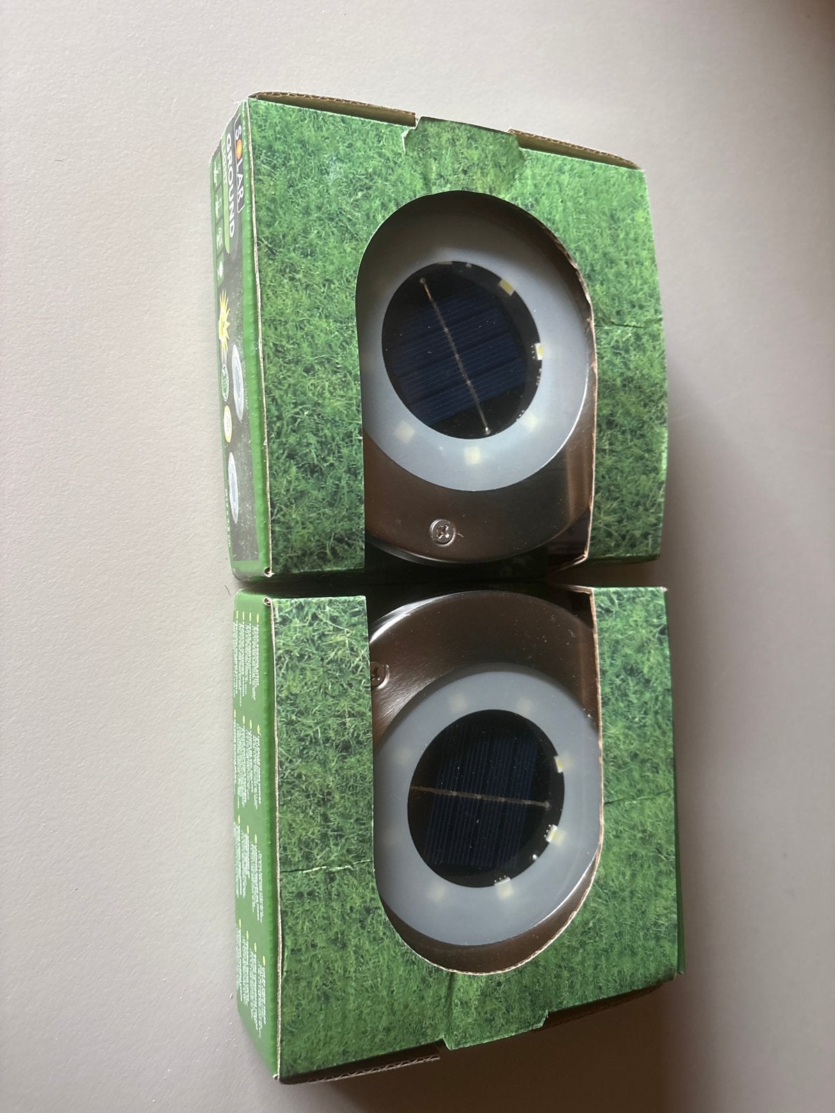 2x Solar grondlampen - RVS - LED - Nieuw, Zonne-energie, Minder dan 50 watt, Nieuw, Ophalen of Verzenden