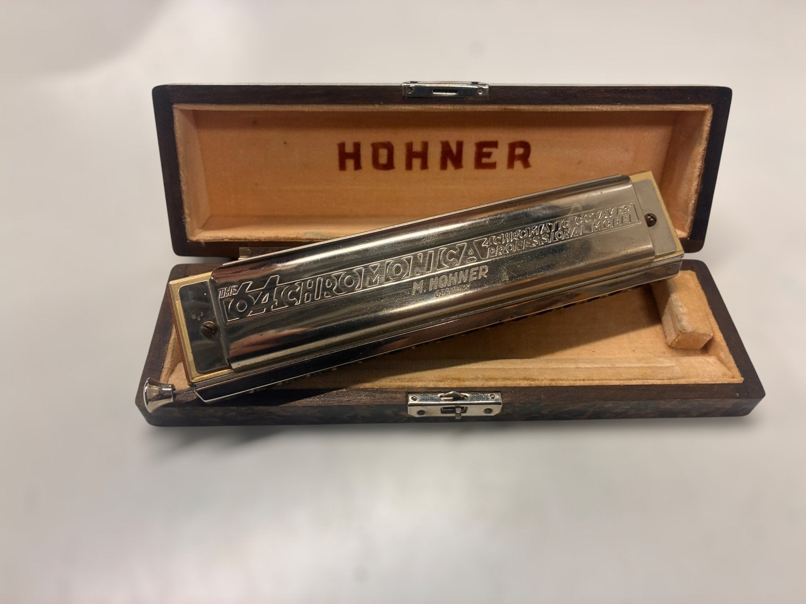 Hohner 64 Chromonica mondharmonica in uitstekende staat, Hohner, Gebruikt, Overige typen, Onbekend