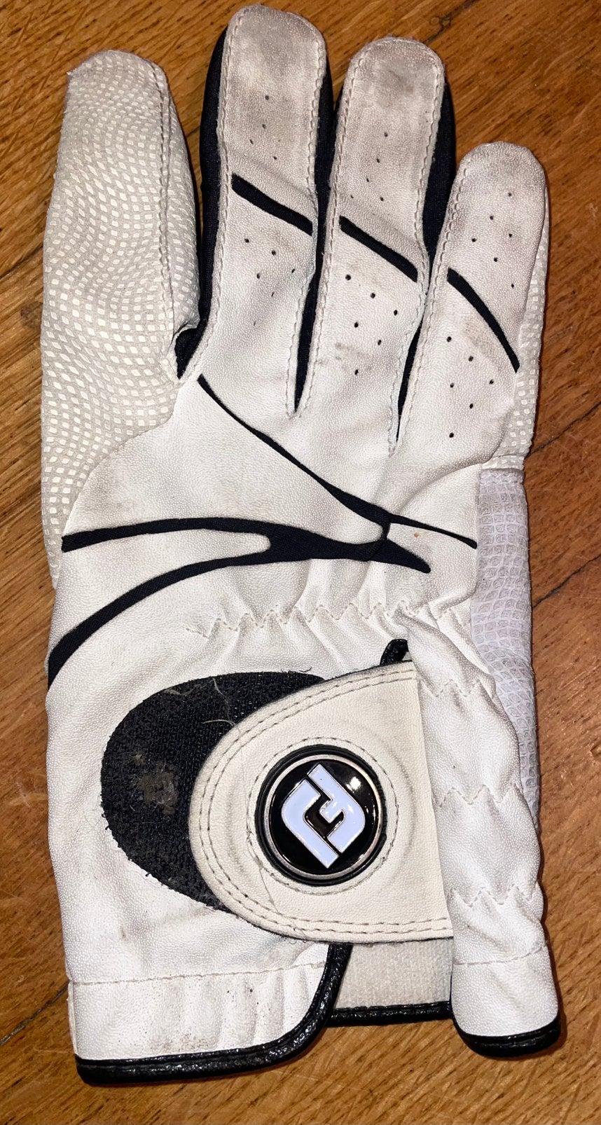 Footjoy golfhandschoen wit zwart maat m rechts linkshandig, Ophalen of Verzenden
