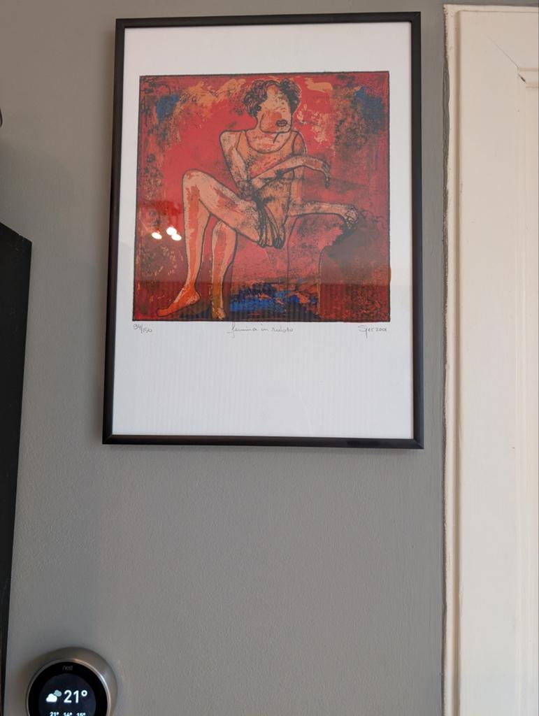 Sjer Jacobs - Femina in Rubio - Zeefdruk uit 2001, 2000 tot heden, Portret, Ophalen of Verzenden, Gesigneerd