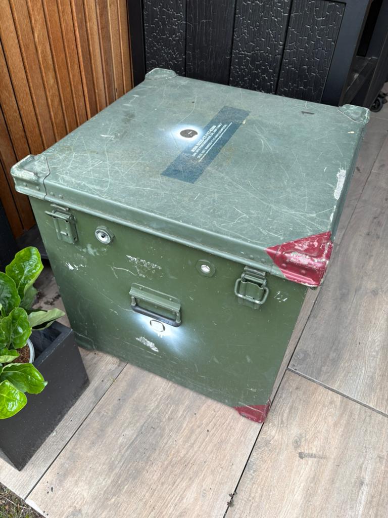 Militaire Kist, zarges, Huis en Inrichting, Woonaccessoires | Kisten, Ophalen, Gebruikt, 50 tot 100 cm, 50 tot 75 cm