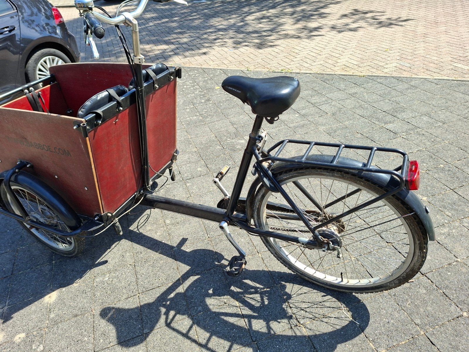 bakfiets babboe niet elektrisch prijs 275,-, Fietsen en Brommers, Fietsen | Bakfietsen, 4 kinderen of meer, Gebruikt, Elektrisch