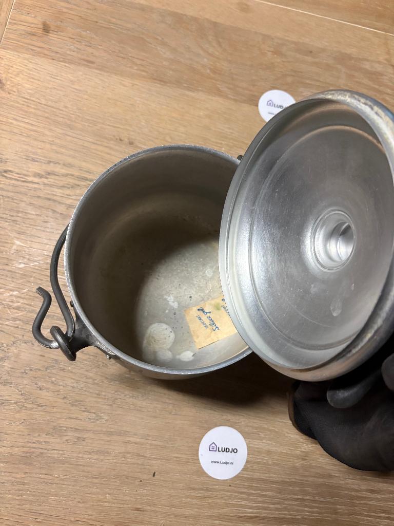Vintage Knorr aluminium camping pannetje met deksel, Caravans en Kamperen, Ophalen, Gebruikt