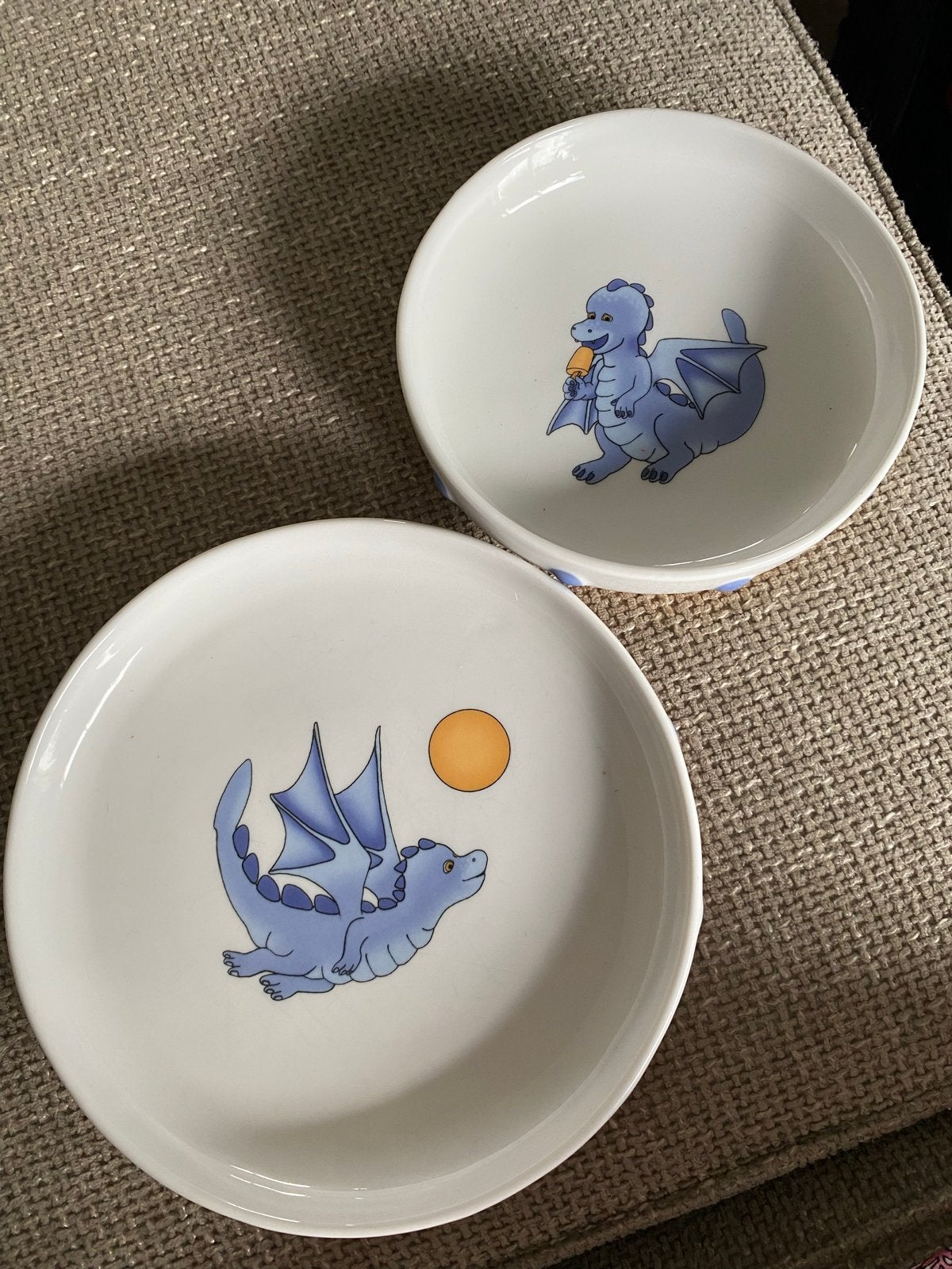 IKEA SMASKIG Draak Kinderbord en Kom Set - 1999, Ophalen of Verzenden, Zo goed als nieuw