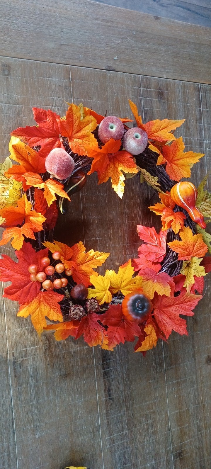 Prachtige Herfstkrans 40cm - Sfeervolle Decoratie, Ophalen of Verzenden, Nieuw, Krans, Natuurlijk materiaal