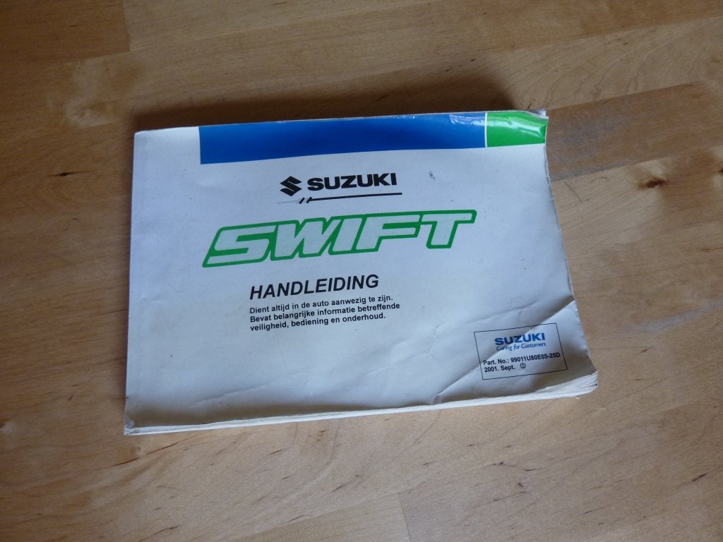 Handleiding Suzuki Swift 2001, Ophalen of Verzenden