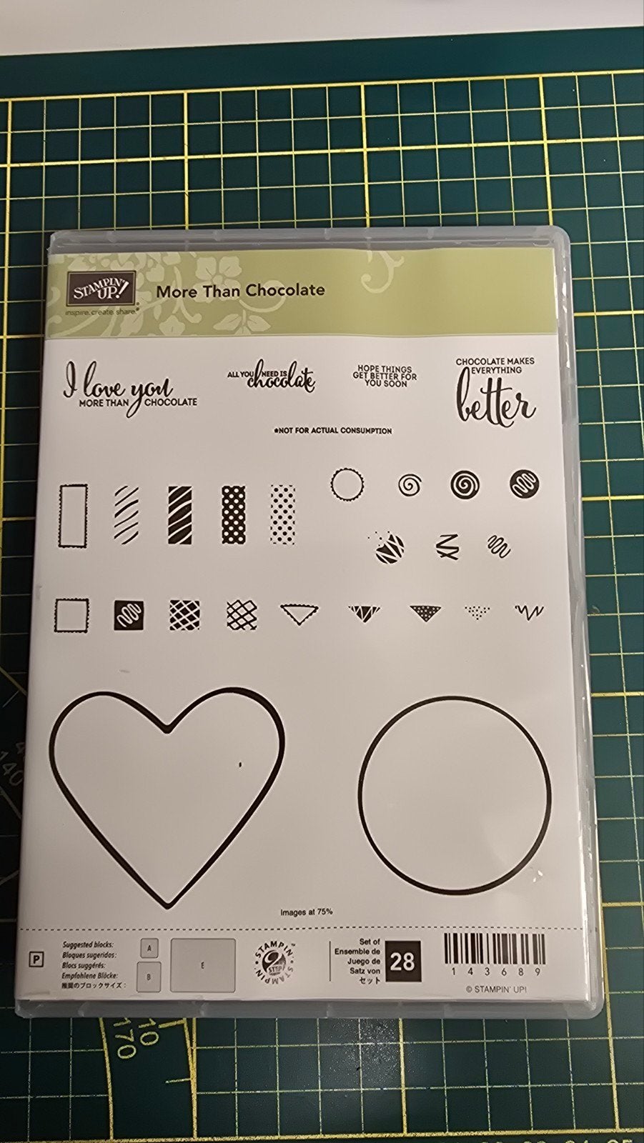 stampin up stempelset more than chocolate, Ophalen of Verzenden, Gebruikt, Clearstamp