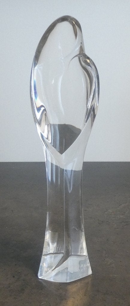 VSL-Art-Deco Madonna met kind-Val Saint Lambert -blank [939], Beeld, Ophalen, Glas, 26 cm