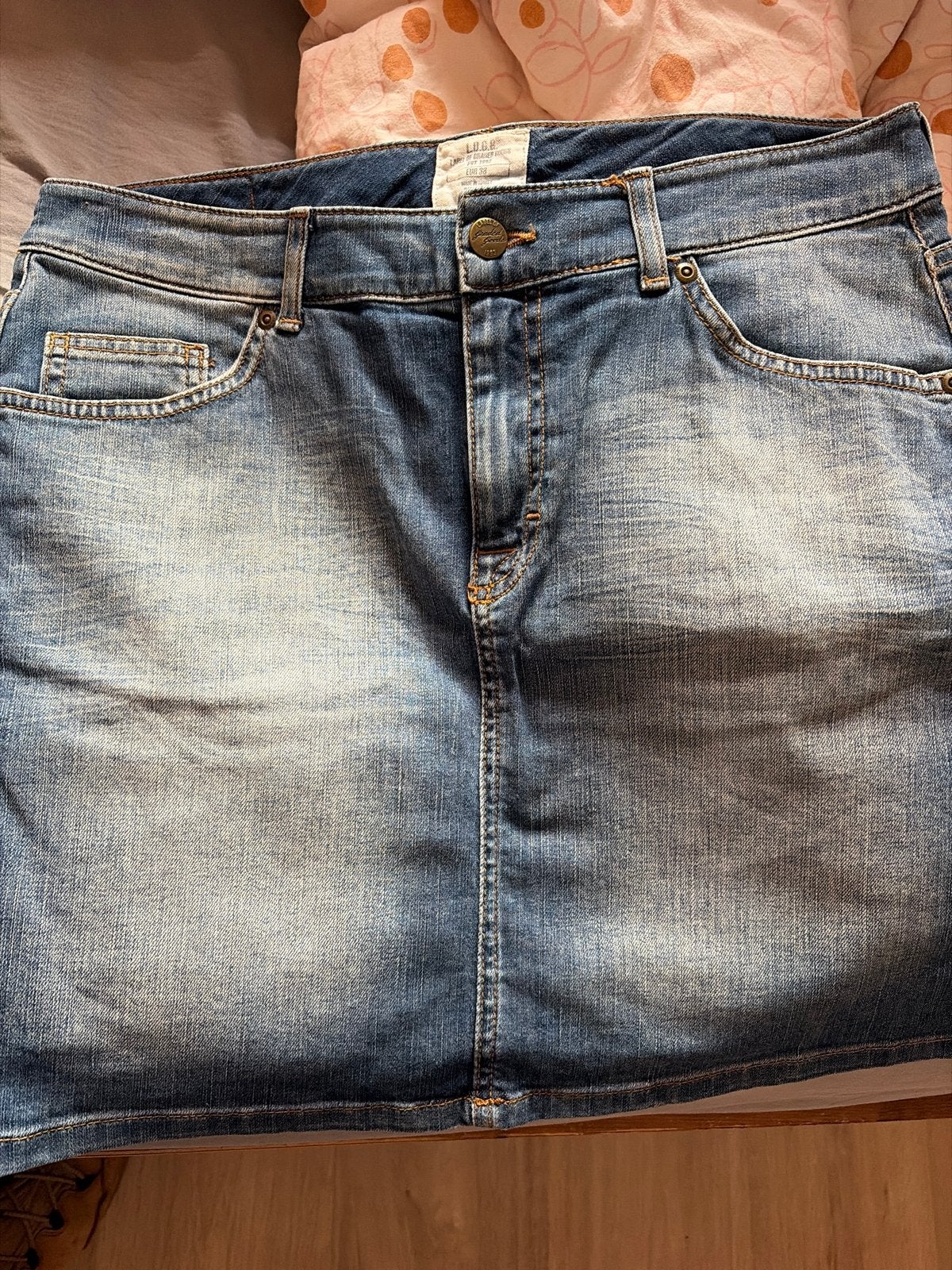 Leuke spijkerrok, Kleding | Dames, Rokken, Maat 38/40 (M), Blauw, Ophalen of Verzenden, Gedragen