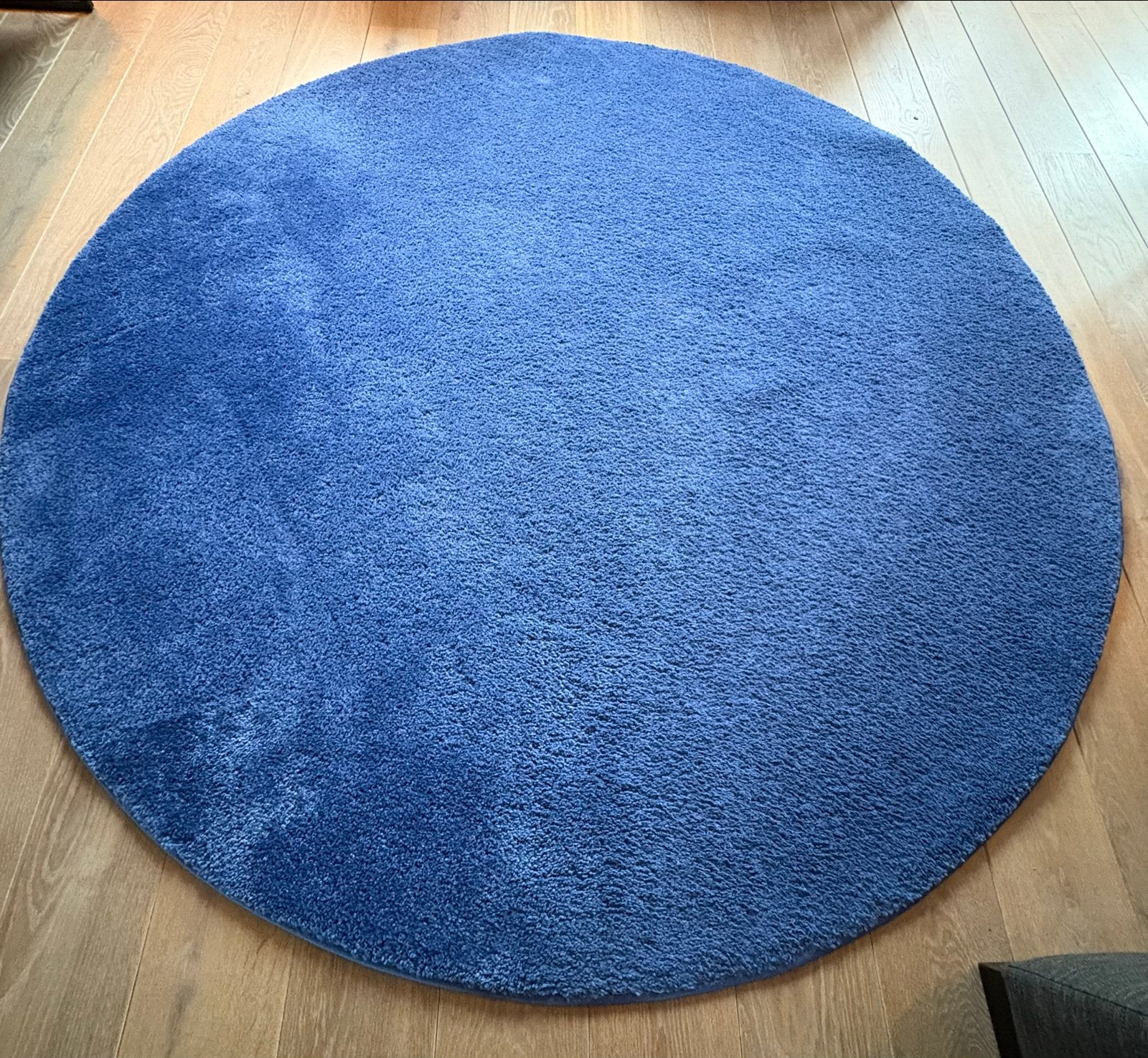 Blauw rond laagpolig vloerkleed - Stoense, 195 cm, Huis en Inrichting, Ophalen, Blauw, 150 tot 200 cm, Rond