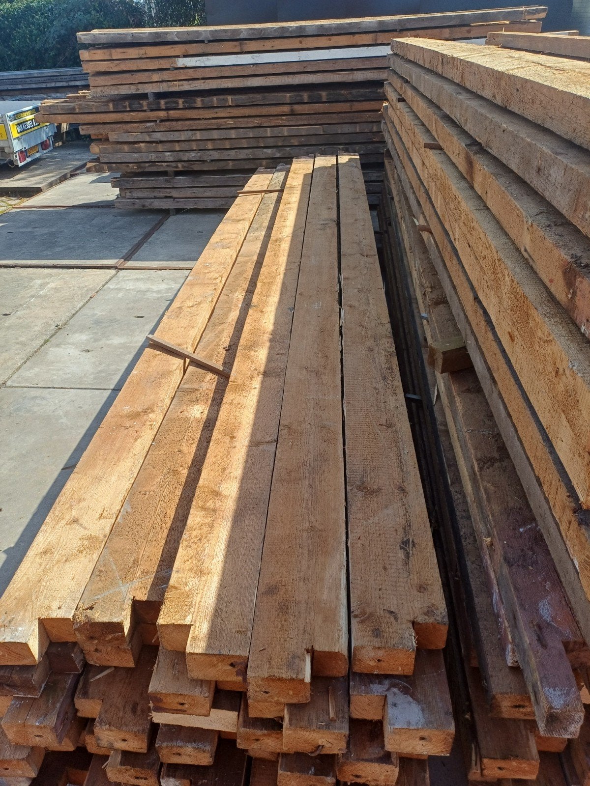 balkhout 490 cm lang, Ophalen, Minder dan 180 cm, Palen