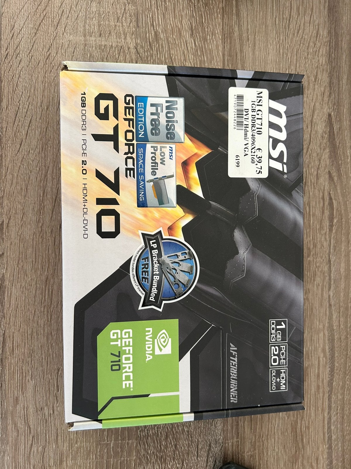 MSI GT 710 1GD3H LP, Ophalen, GDDR3, PCI, DVI