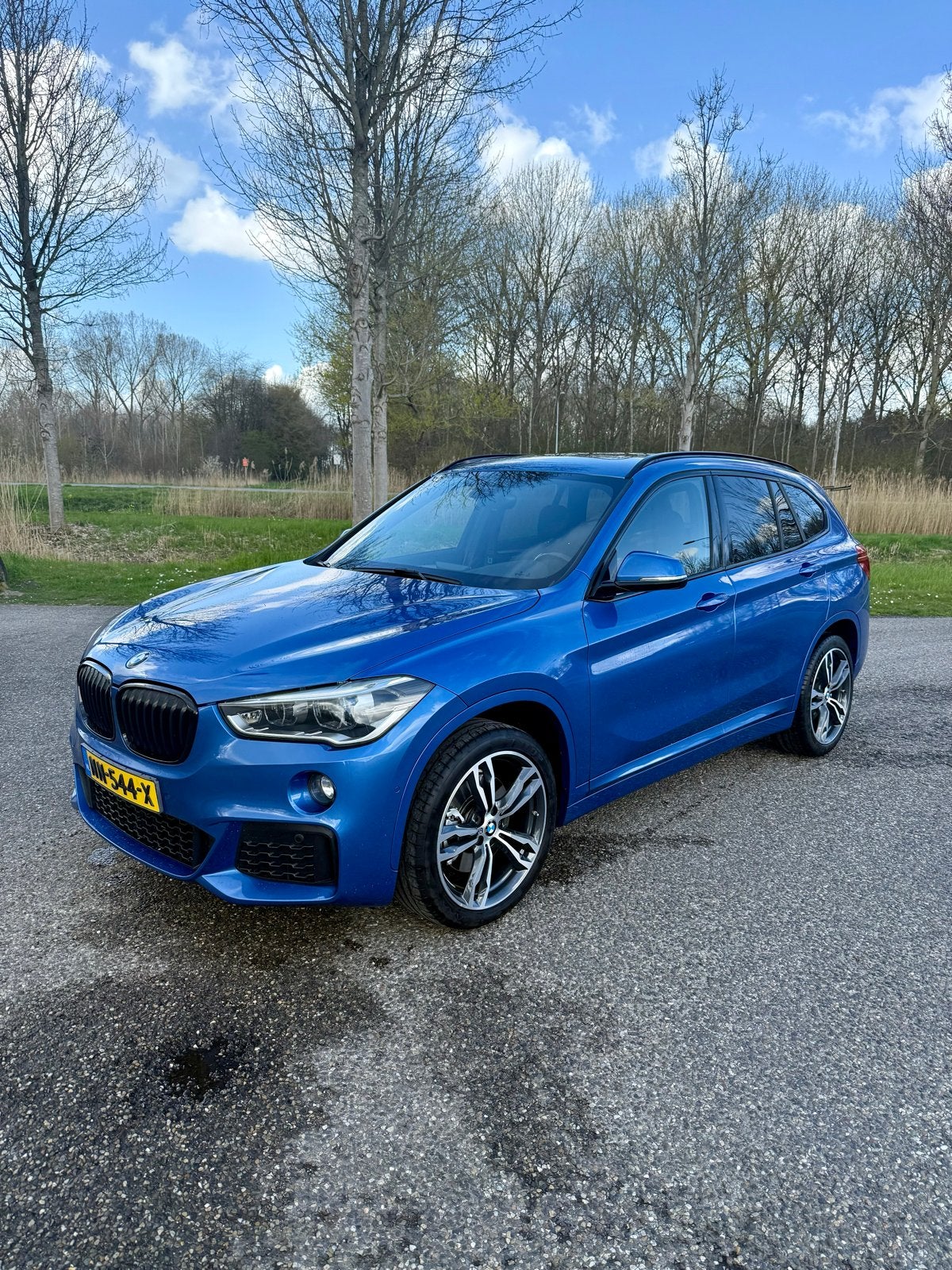 BMW X1 Sdrive20i 192pk Aut 2017 Blauw M pakket, 1998 cc, 1800 kg, Zwart, Blauw